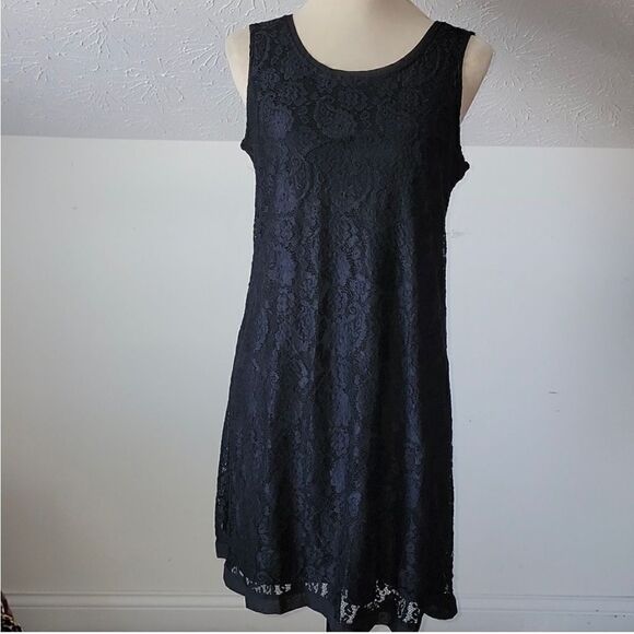 👗Michael Edwards Black Lace Dress Size Medium NWT! - Picture 1 of 10